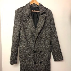 Boo-Hoo MAN Textured 3/4 Smart Lined Overcoat